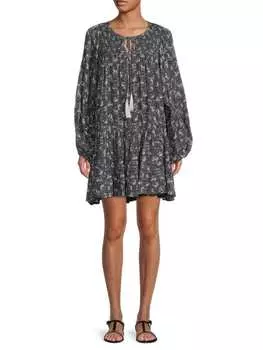 Платье Area Stars с завязками и заниженной талией с цветочным принтом и кисточками, мультиколор