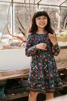 Платье Aria Garden с цветочным мотивом Fat Face, синий