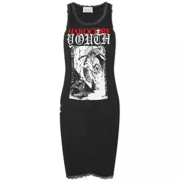 Платье Aries Hardcore Lace Trim Vest, черный