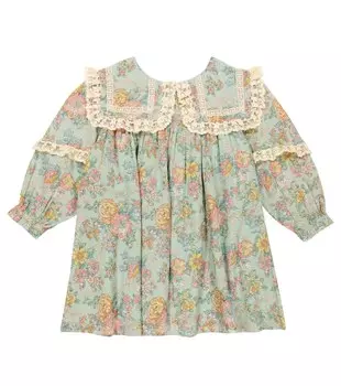 Платье Arinola из хлопка с принтом Louise Misha, синий