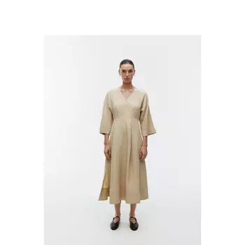 Платье Arket с V-образным вырезом, бежевый