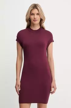Платье Armani Exchange, бордовый