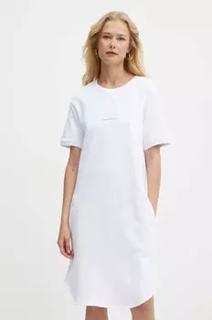 Платье Armani Exchange из хлопка, белый