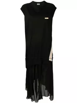 Платье асимметричного кроя Diesel, черный