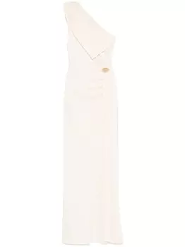 Платье асимметричного кроя из джерси Elisabetta Franchi, нейтральный