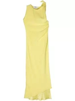Платье асимметричного кроя MSGM, желтый