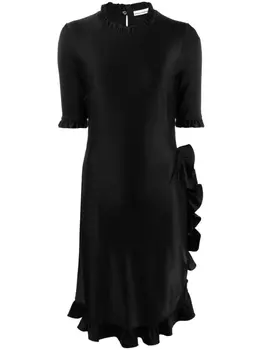 Платье асимметричного кроя Rabanne, черный