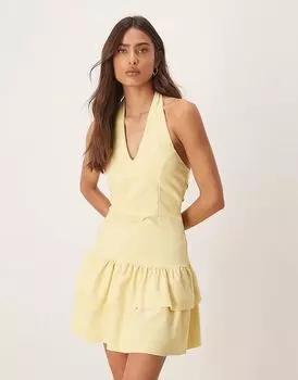 Платье ASOS DESIGN Rara желтого цвета