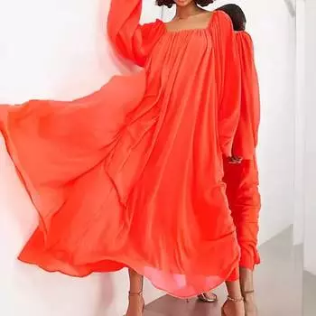 Платье Asos Edition Chiffon Square, красный
