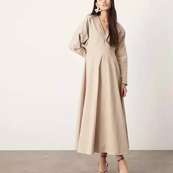 Платье Asos Edition Madaxi, светло-бежевый