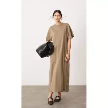 Платье Asos Edition Premium With Pockets, хаки