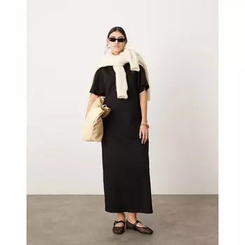 Платье Asos Edition Premium With Pockets, черный
