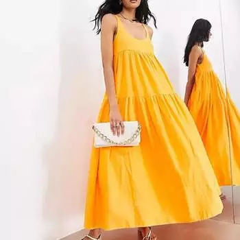 Платье Asos Edition Super Full Scoop, желтый