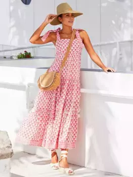 Платье Aspiga Tabitha Maxi, цвет coral/white