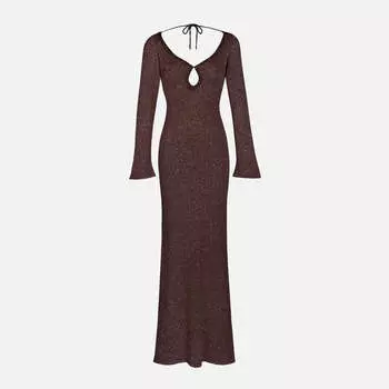 Платье Asta Resort Fiona Keyhole Dress, цвет Tobacco Sequin