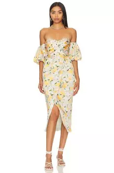 Платье ASTR the Label Zurina, цвет Blue Apricot Floral