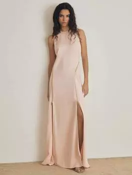 Платье atelier leanna с застежкой-молнией Reiss, розовый