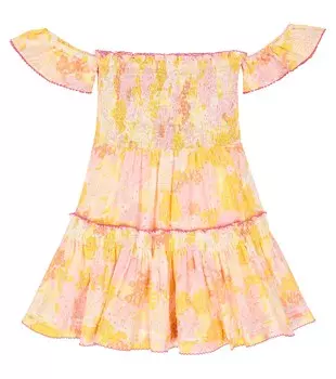 Платье Aurora с цветочным принтом Poupette St Barth, разноцветный