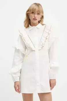 Платье Austin Mini из хлопка Never Fully Dressed, белый