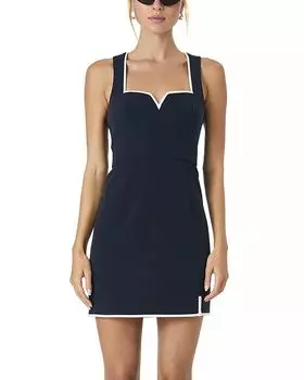 Платье Azra из твила FRENCH CONNECTION, синий