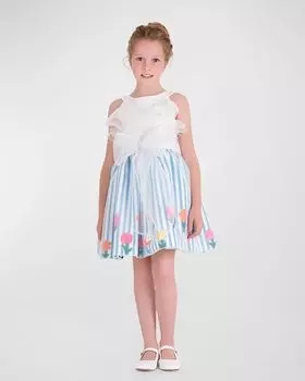 Платье Azure Garden для девочки, размер 3T-10 Mama Luma, цвет Blue