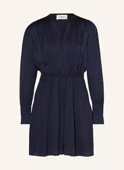 Платье ba&sh KOSEE mit Volants, темно-синий