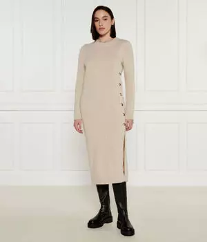 Платье Ba&Sh шерстяное золотистое , бежевый