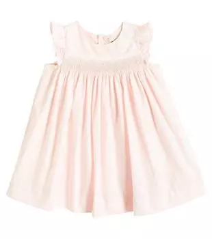Платье Baby Clothhibis из хлопка с оборками Bonpoint, розовый