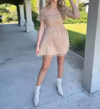 Платье Babydoll бежевого цвета TCEC