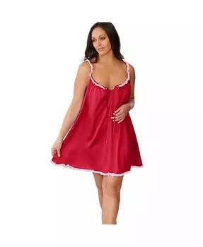 Платье Babydoll больших размеров с рюшами Amoureuse, красный