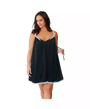 Платье Babydoll больших размеров с рюшами Amoureuse, черный