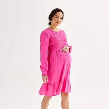 Платье Babydoll с присборами для беременных Sonoma Goods For Life, цвет Pink Theme