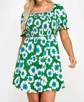 Платье Babydoll со сборками изумрудного цвета Haute Fox, цвет emerald