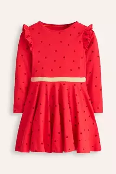 Платье балерины Mabel twirly из 100% хлопка Boden, красный