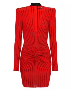 Платье Balmain, красный