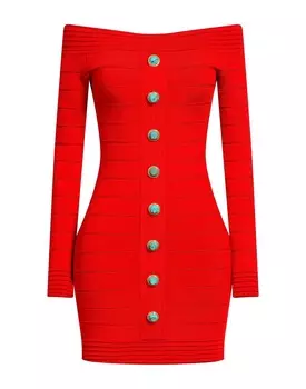 Платье Balmain, красный