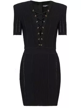 Платье Balmain Short knit, черный