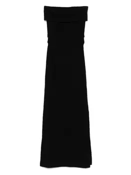 Платье-бандо из хлопка макси Closed, черный