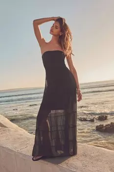 Платье бандо Next, черный