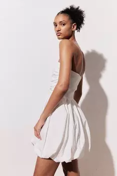 Платье-Бандо с пышной юбкой H&M, бежевый