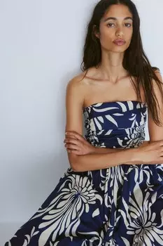 Платье-Бандо со складками H&M, синий