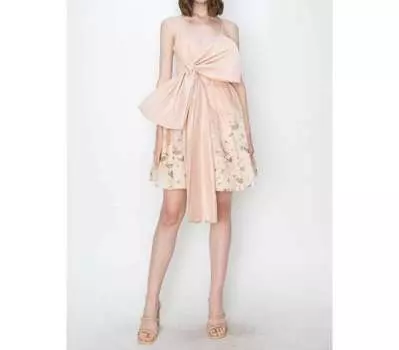 Платье-бантик в румянах INA Fashion, красный