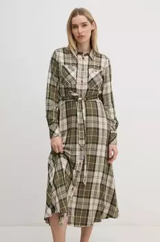 Платье Барбур Barbour, зеленый