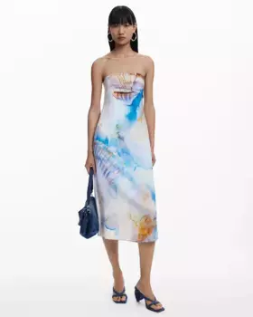 Платье бардо с ракушками Desigual, синий