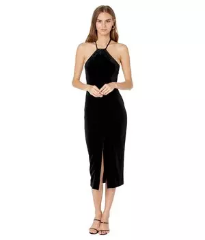 Платье Bardot, Alisa Midi Velour Dress