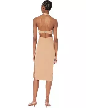 Платье Bardot Amara Halter Midi Dress, бежевый