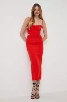 Платье Bardot, красный