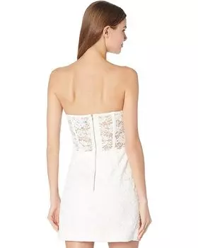 Платье Bardot Lace Corset Mini Dress, слоновая кость