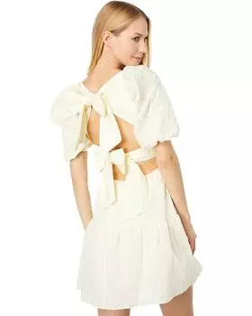 Платье Bardot Lucy Tiered Mini Dress, цвет Soft Yellow