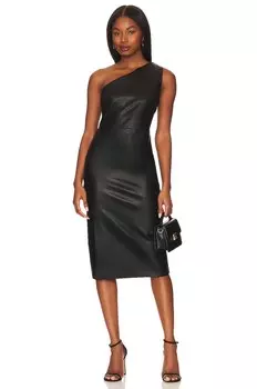 Платье Bardot Oriella Faux Leather, черный